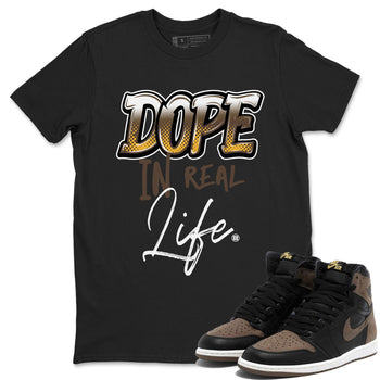 Air Jordan 1 High OG Retro Palomino shirt to match jordans Dope In Real Life sneaker tees 1s Palomino Jordan 1 Mocha SNRT Sneaker Release Tees Unisex Black 1 T-Shirt