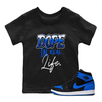 Jordan 1 High OG Royal Reimagined shirt to match jordans Dope In Real Life sneaker tees Air Jordan 1 Royal Reimagined SNRT Sneaker Release Tees Crew Neck T-ShirtBaby Toddler Black 1 T-Shirt