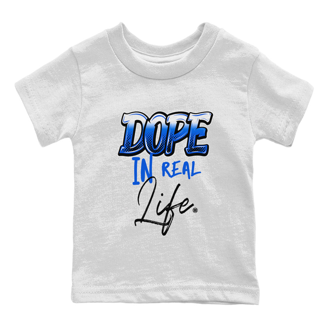 Jordan 1 High OG Royal Reimagined shirt to match jordans Dope In Real Life sneaker tees Air Jordan 1 Royal Reimagined SNRT Sneaker Release Tees Crew Neck T-ShirtBaby Toddler White 2 T-Shirt