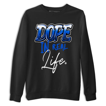 Jordan 1 High OG Royal Reimagined shirt to match jordans Dope In Real Life sneaker tees Air Jordan 1 Royal Reimagined SNRT Sneaker Release Tees Crew Neck T-ShirtUnisex Black 2 T-Shirt