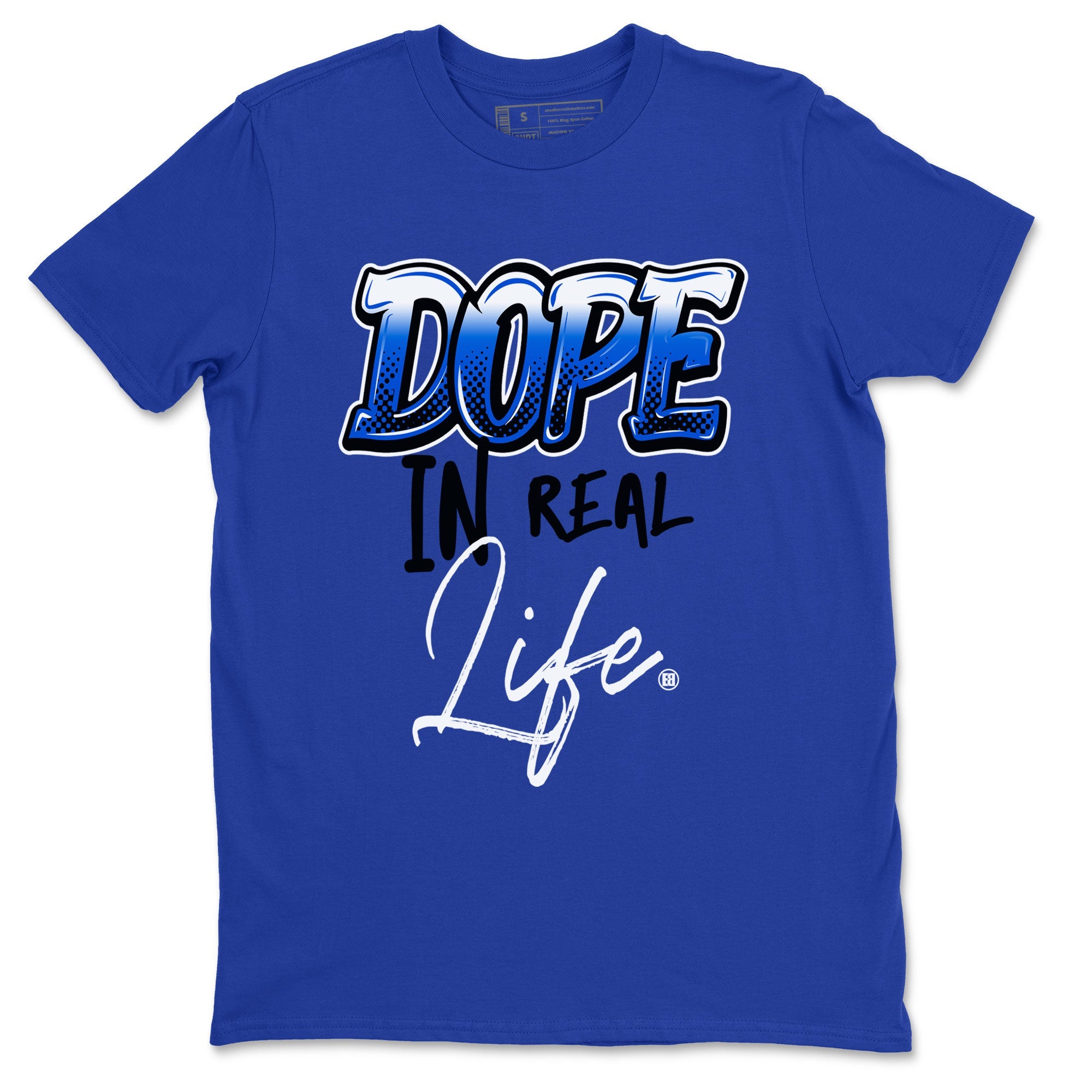 Jordan 1 High OG Royal Reimagined shirt to match jordans Dope In Real Life sneaker tees Air Jordan 1 Royal Reimagined SNRT Sneaker Release Tees Crew Neck T-ShirtUnisex Royal Blue 2 T-Shirt