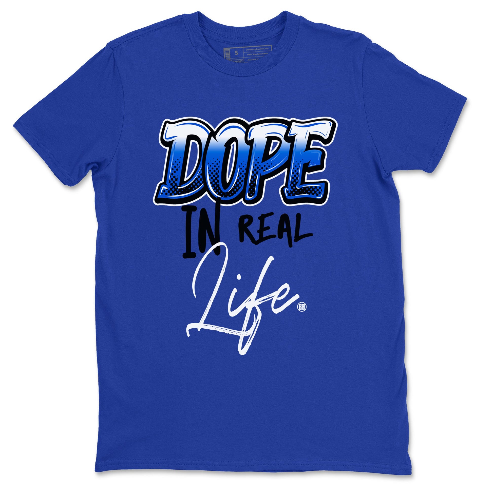 Jordan 1 High OG Royal Reimagined shirt to match jordans Dope In Real Life sneaker tees Air Jordan 1 Royal Reimagined SNRT Sneaker Release Tees Crew Neck T-ShirtUnisex Royal Blue 2 T-Shirt