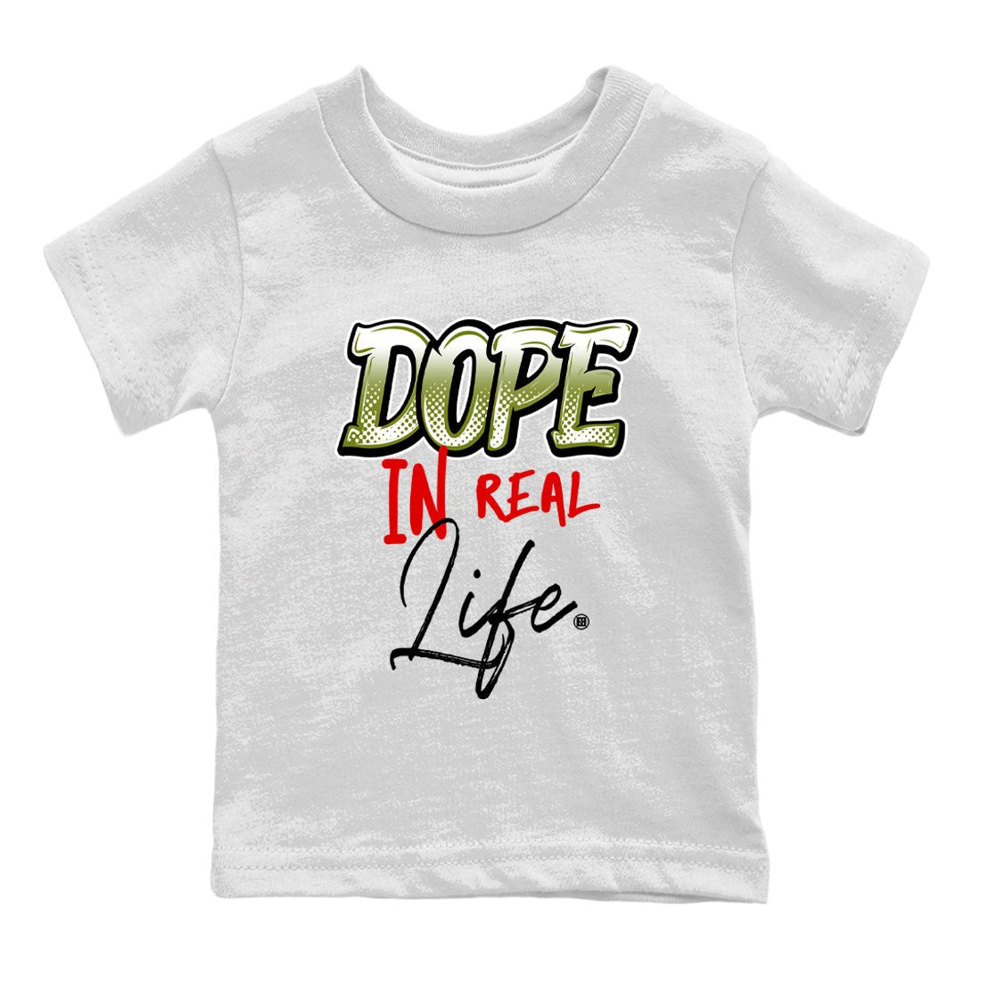 Air Jordan 1 Travis Scott Olive Sneaker Match Tees Dope In Real Life Sneaker Tees Air Jordan 1 Low x Travis Scott x Olive Sneaker Release Tees Kids Shirts White 2