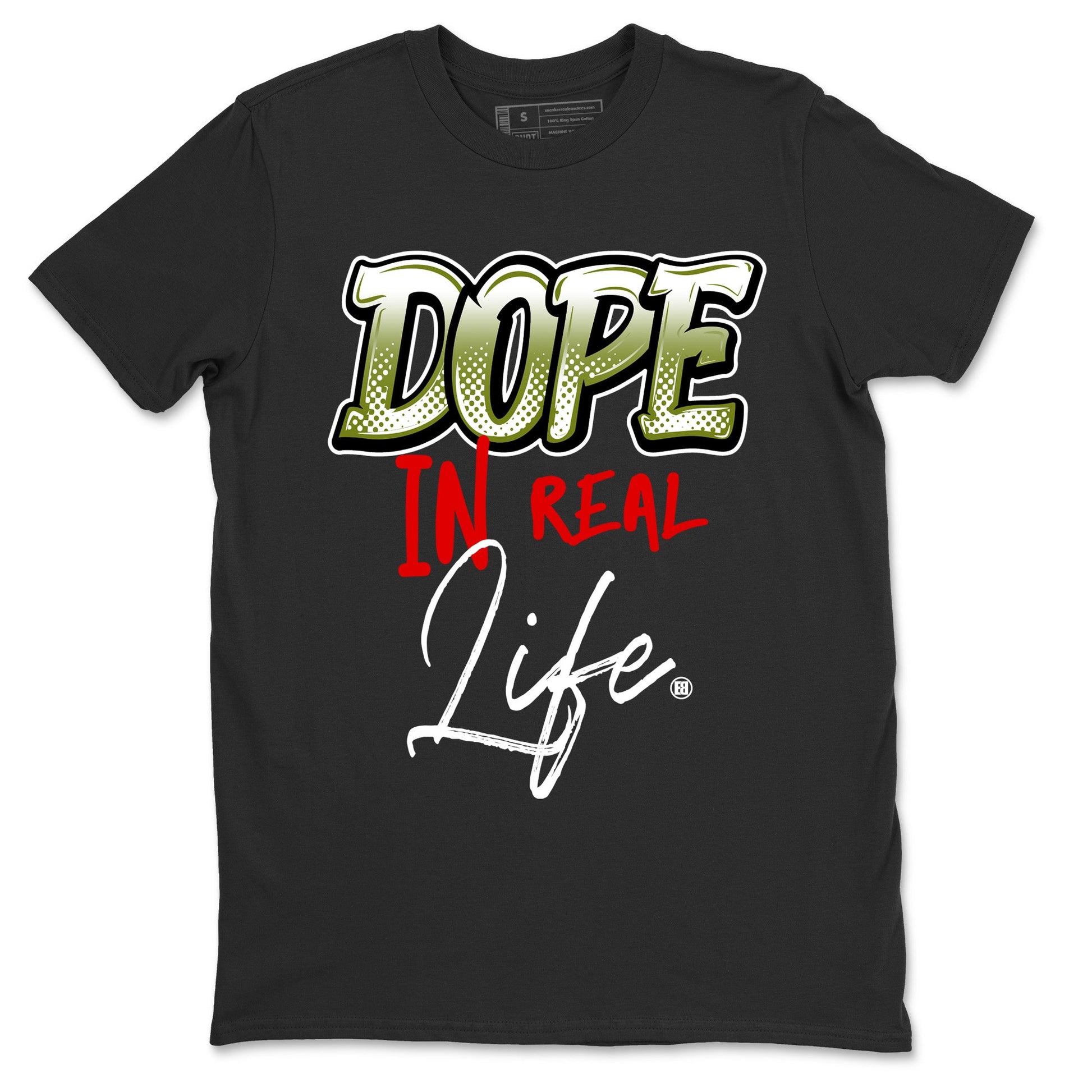 Air Jordan 1 Travis Scott Olive Sneaker Match Tees Dope In Real Life Sneaker Tees Air Jordan 1 Low x Travis Scott x Olive Sneaker Release Tees Unisex Shirts Black 2