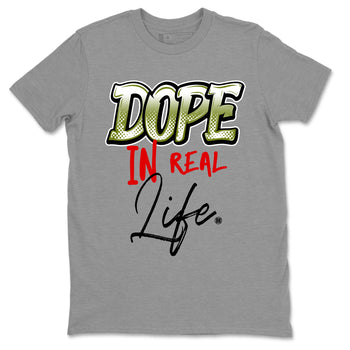 Air Jordan 1 Travis Scott Olive Sneaker Match Tees Dope In Real Life Sneaker Tees Air Jordan 1 Low x Travis Scott x Olive Sneaker Release Tees Unisex Shirts Heather Grey 2