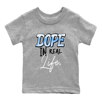 Air Jordan 1 Retro High OG UNC Toe Shirt to match Jordans Dope In Real Life Sneaker Tees Air Jordan 1 High OG UNC Toe SNRT Sneaker Release Tees Kids and Baby Tees Heather Grey 2