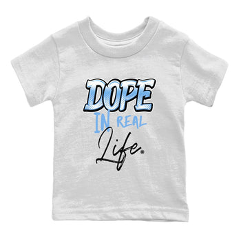 Air Jordan 1 Retro High OG UNC Toe Shirt to match Jordans Dope In Real Life Sneaker Tees Air Jordan 1 High OG UNC Toe SNRT Sneaker Release Tees Kids and Baby Tees White 2