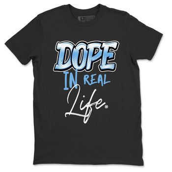 Air Jordan 1 Retro High OG UNC Toe Shirt to match Jordans Dope In Real Life Sneaker Tees Air Jordan 1 High OG UNC Toe SNRT Sneaker Release Tees Crew Neck T-Shirts Black 2