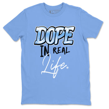 Air Jordan 1 Retro High OG UNC Toe Shirt to match Jordans Dope In Real Life Sneaker Tees Air Jordan 1 High OG UNC Toe SNRT Sneaker Release Tees Crew Neck T-Shirts Carolina Blue 2