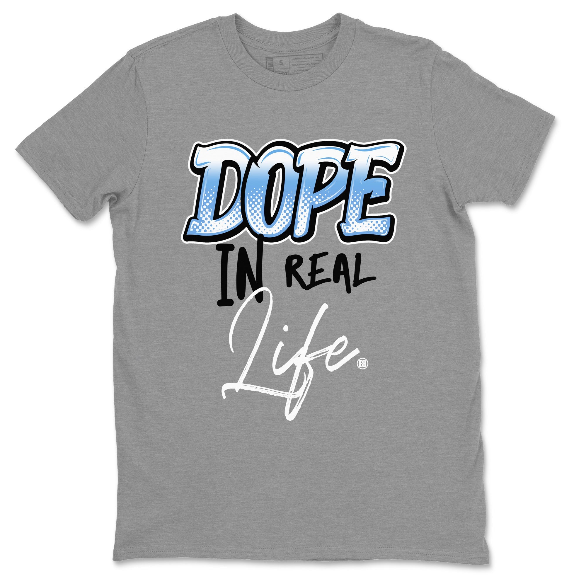 Air Jordan 1 Retro High OG UNC Toe Shirt to match Jordans Dope In Real Life Sneaker Tees Air Jordan 1 High OG UNC Toe SNRT Sneaker Release Tees Crew Neck T-Shirts Heather Grey 2