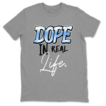 Air Jordan 1 Retro High OG UNC Toe Shirt to match Jordans Dope In Real Life Sneaker Tees Air Jordan 1 High OG UNC Toe SNRT Sneaker Release Tees Crew Neck T-Shirts Heather Grey 2