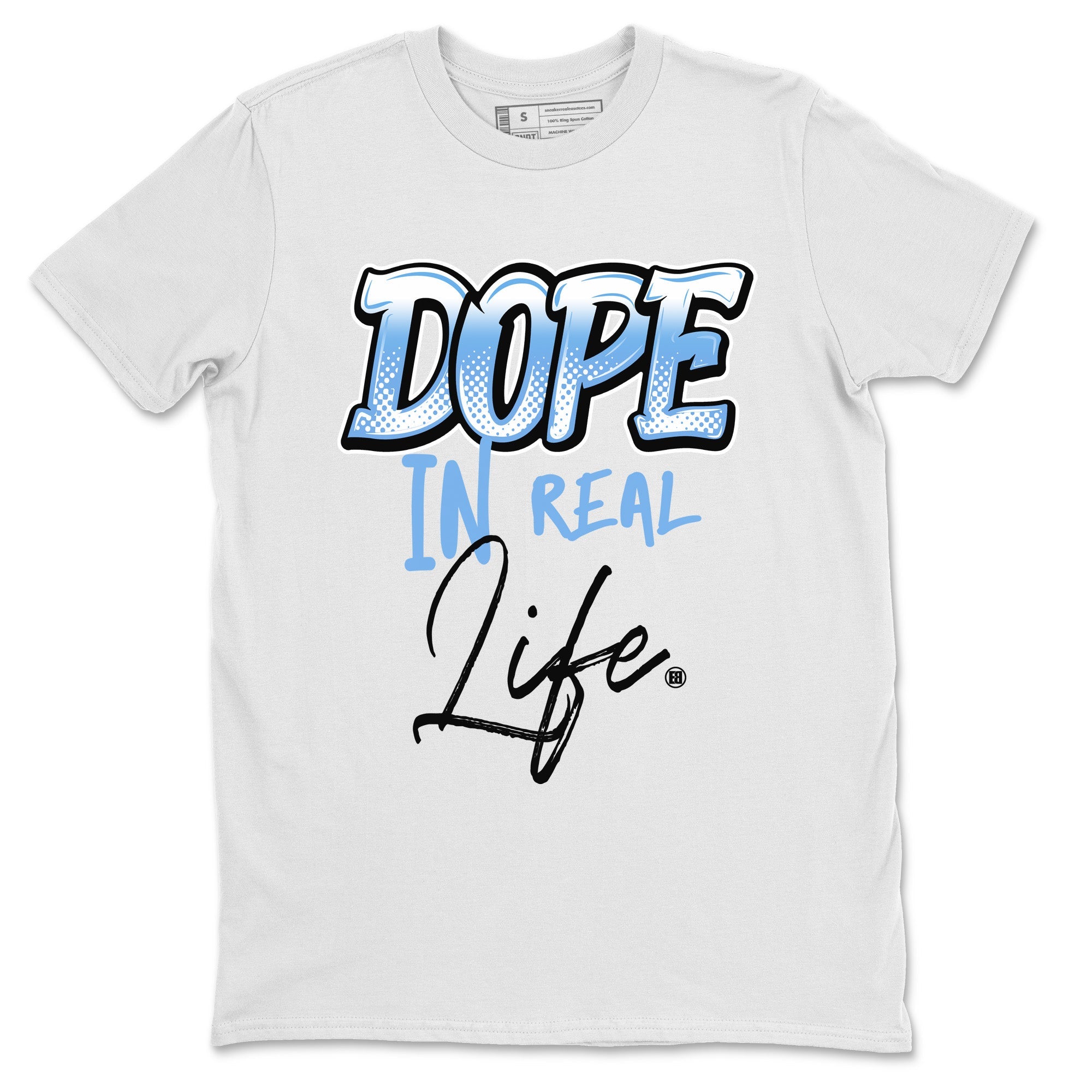 Air Jordan 1 Retro High OG UNC Toe Shirt to match Jordans Dope In Real Life Sneaker Tees Air Jordan 1 High OG UNC Toe SNRT Sneaker Release Tees Crew Neck T-Shirts White 2