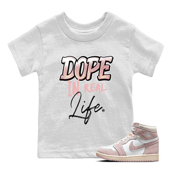 Air Jordan 1 Washed Pink Sneaker Match Tees Dope In Real Life Sneaker Tees Air Jordan 1 High OG WMNS Washed Pink Sneaker Release Tees Kids Shirts White 1