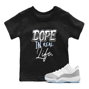11s Cool Grey shirt to match jordans Dope In Real Life sneaker tees Air Jordan 11 Cool Grey SNRT sneaker release tees baby toddler Black 1 cotton Shirt