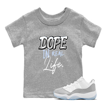 11s Cool Grey shirt to match jordans Dope In Real Life sneaker tees Air Jordan 11 Cool Grey SNRT sneaker release tees baby toddler Heather Grey 1 cotton Shirt