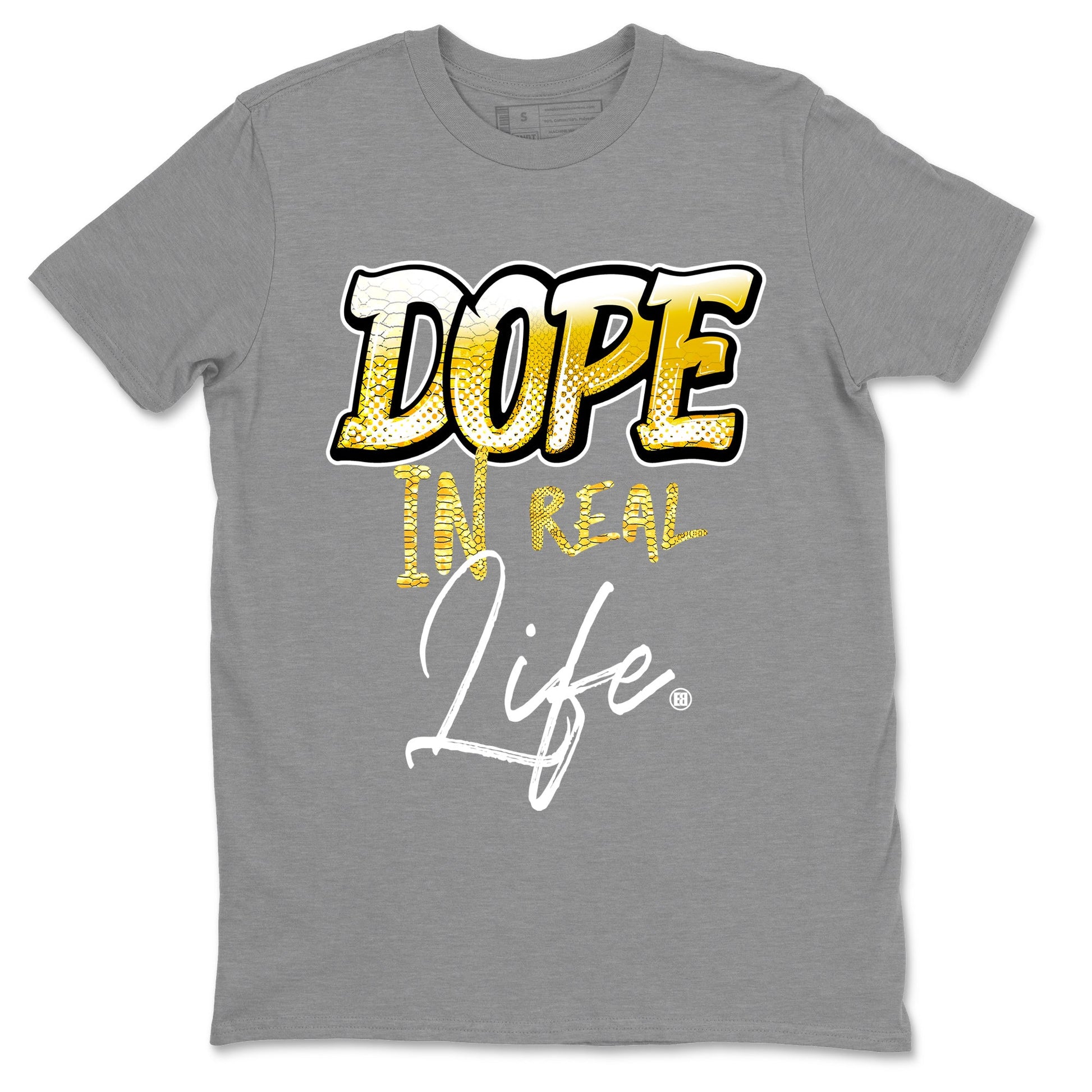 Air Jordan 11 Yellow Python Sneaker Match Tees Dope In Real Life Sneaker Tees Air Jordan 11 Yellow Snakeskin Sneaker Release Tees Unisex Shirts Heather Grey 2