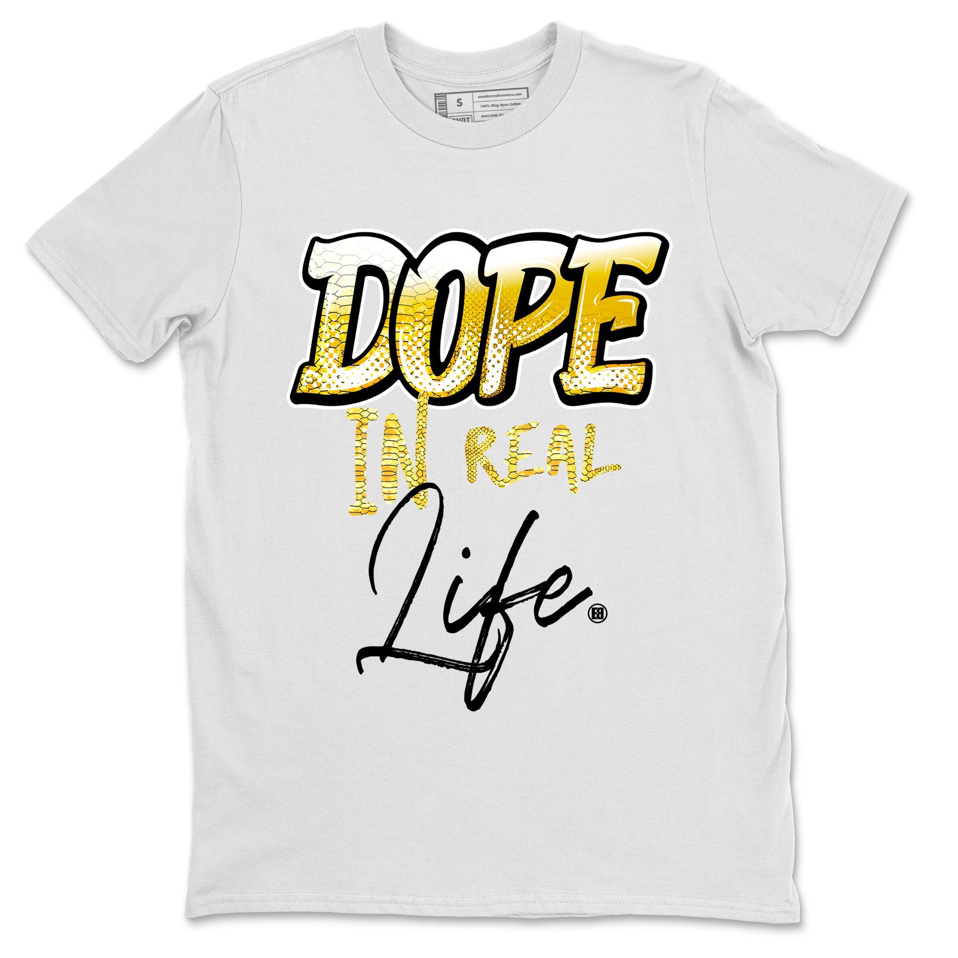 Air Jordan 11 Yellow Python Sneaker Match Tees Dope In Real Life Sneaker Tees Air Jordan 11 Yellow Snakeskin Sneaker Release Tees Unisex Shirts White 2