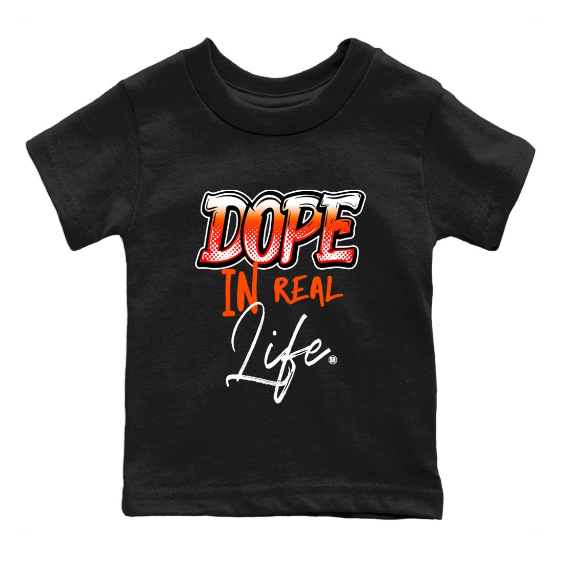 Air Jordan 12 Brilliant Orange Sneaker Match Tees Dope In Real Life Sneaker Tees 12s Brilliant Orange Tee Kids Shirts Black 2