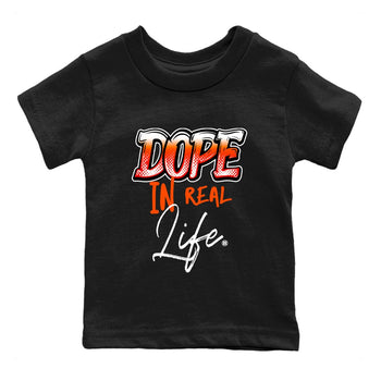 Air Jordan 12 Brilliant Orange Sneaker Match Tees Dope In Real Life Sneaker Tees 12s Brilliant Orange Tee Kids Shirts Black 2