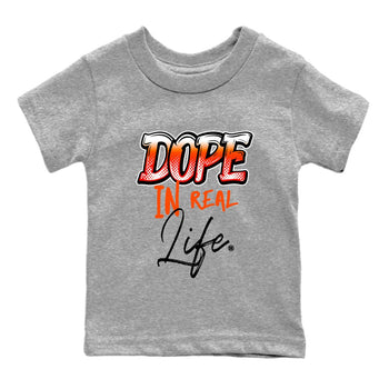 Air Jordan 12 Brilliant Orange Sneaker Match Tees Dope In Real Life Sneaker Tees 12s Brilliant Orange Tee Kids Shirts Heather Grey 2