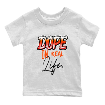 Air Jordan 12 Brilliant Orange Sneaker Match Tees Dope In Real Life Sneaker Tees 12s Brilliant Orange Tee Kids Shirts White 2