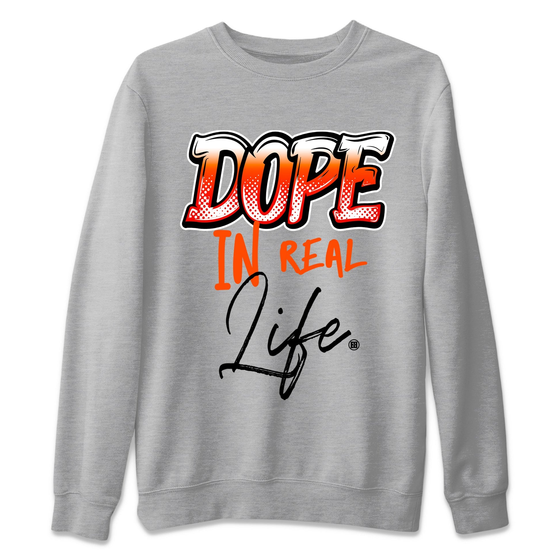Air Jordan 12 Brilliant Orange Sneaker Match Tees Dope In Real Life Sneaker Tees 12s Brilliant Orange Tee Unisex Shirts Heather Grey 2
