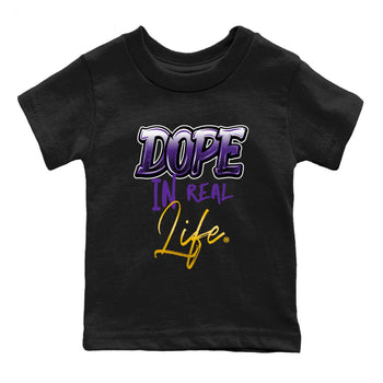Air Jordan 12 Field Purple Sneaker Match Tees Dope In Real Life Sneaker Tees AJ12 Field Purple SNRT Sneaker Release Tees Kids Shirts Black 2
