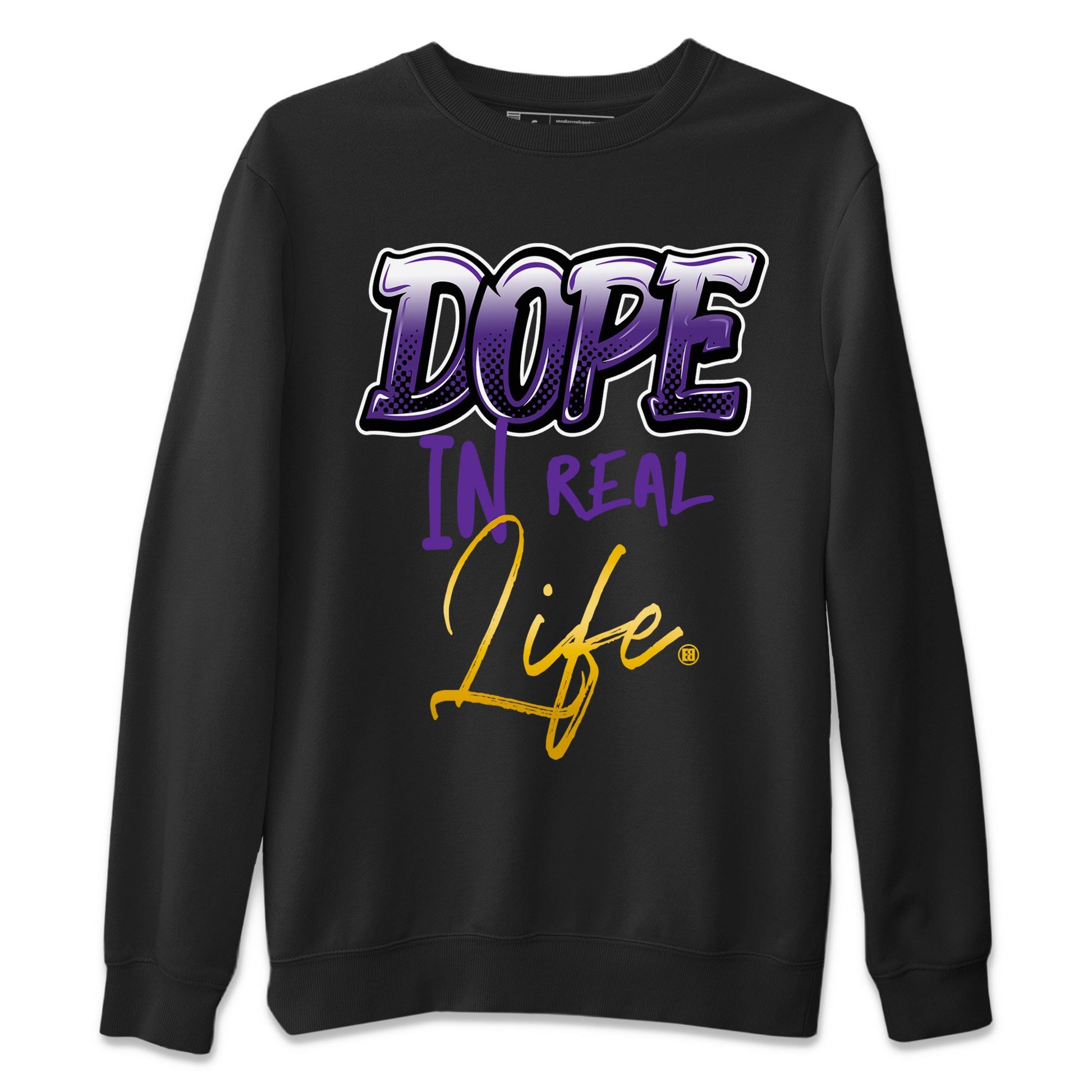Air Jordan 12 Field Purple Sneaker Match Tees Dope In Real Life Sneaker Tees AJ12 Field Purple SNRT Sneaker Release Tees Unisex Shirts Black 2