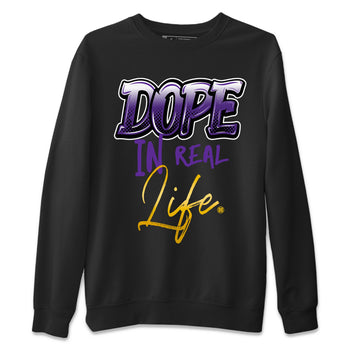 Air Jordan 12 Field Purple Sneaker Match Tees Dope In Real Life Sneaker Tees AJ12 Field Purple SNRT Sneaker Release Tees Unisex Shirts Black 2
