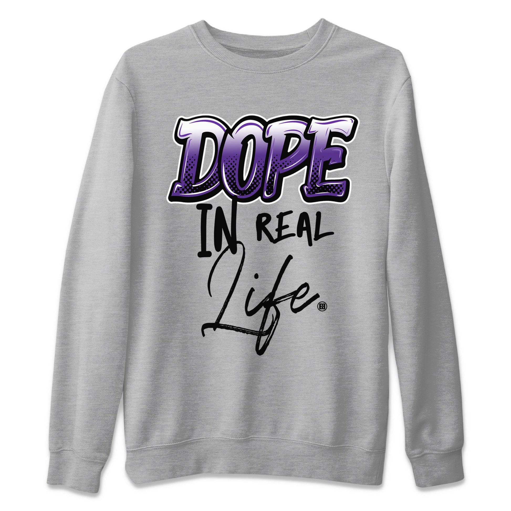 Air Jordan 12 Field Purple Sneaker Match Tees Dope In Real Life Sneaker Tees AJ12 Field Purple SNRT Sneaker Release Tees Unisex Shirts Heather Grey 2
