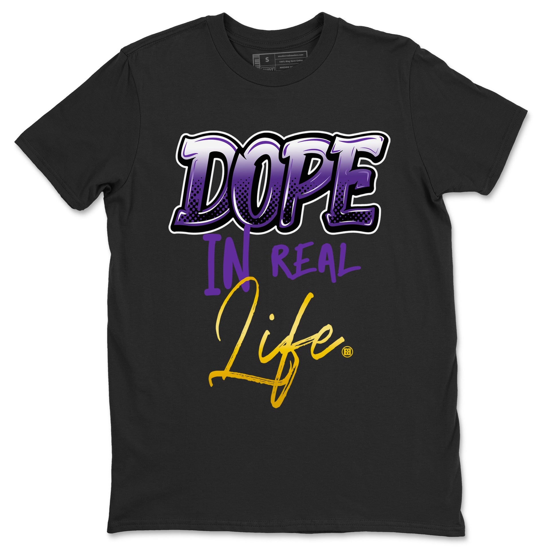 Air Jordan 12 Field Purple Sneaker Match Tees Dope In Real Life Sneaker Tees AJ12 Field Purple SNRT Sneaker Release Tees Unisex Shirts Black 2