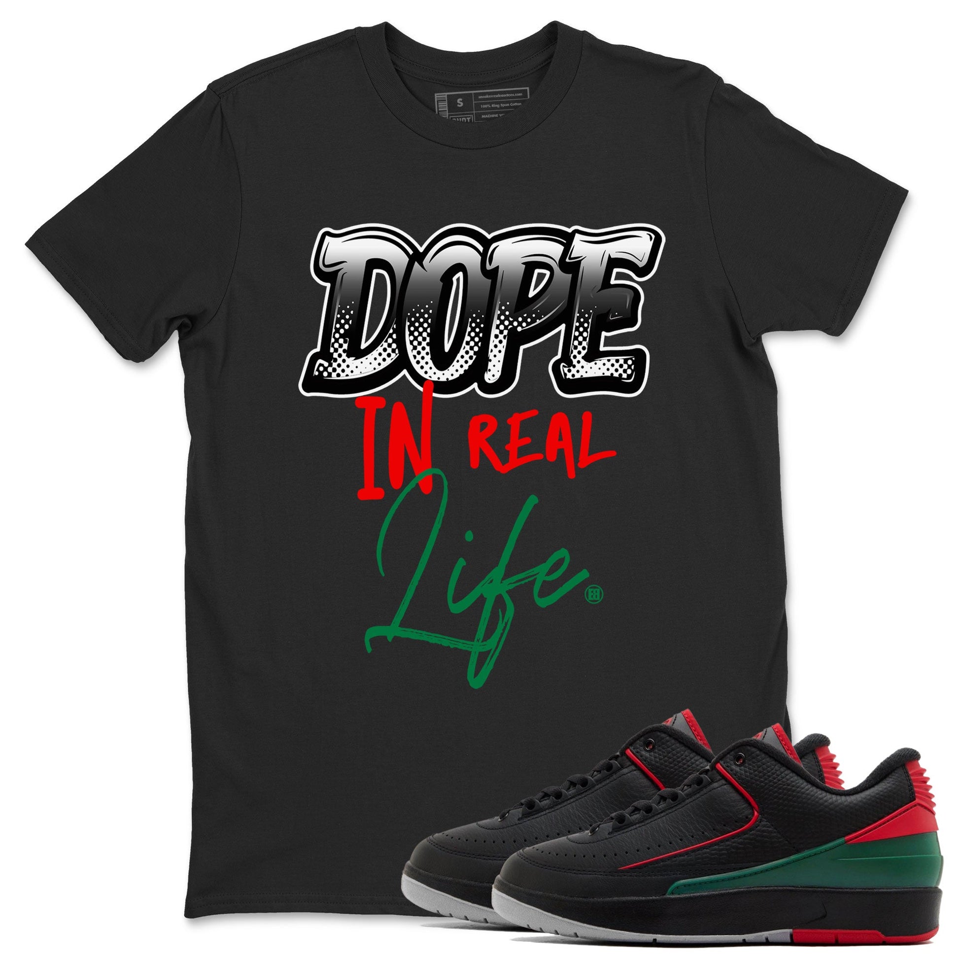 Air Jordan 2 Low Christmas shirt to match jordans Speicla Holiday Christmas Shirts Dope In Real Life sneaker tees Air Jordan 2 Christmas SNRT Sneaker Tees Sneaker Matching Shirt Unisex Black 1 T-Shirt