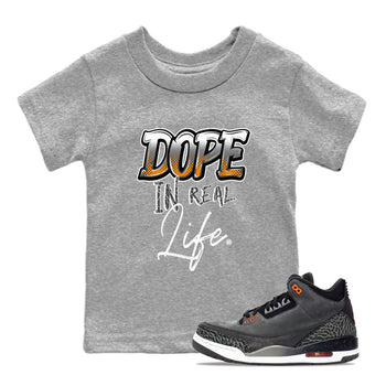 Air Jordan 3 Retro Fear shirt to match jordans Dope In Real Life sneaker tees Air Jordan 3 Fear SNRT Sneaker Release Tees Baby Toddler Heather Grey 1 T-Shirt