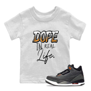 Air Jordan 3 Retro Fear shirt to match jordans Dope In Real Life sneaker tees Air Jordan 3 Fear SNRT Sneaker Release Tees Baby Toddler White 1 T-Shirt