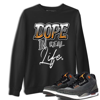 Air Jordan 3 Retro Fear shirt to match jordans Dope In Real Life sneaker tees Air Jordan 3 Fear SNRT Sneaker Release Tees Unisex Black 1 T-Shirt