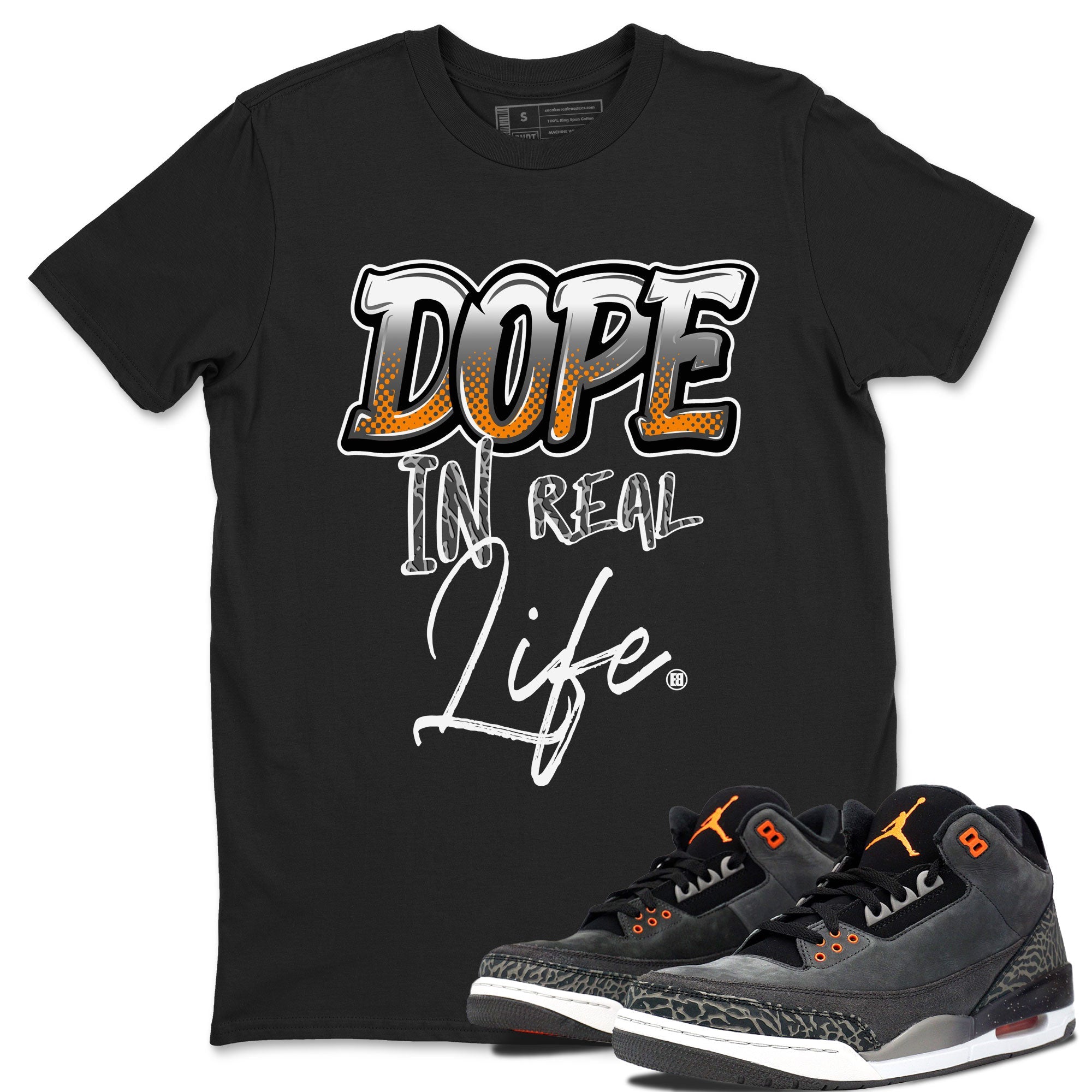 Air Jordan 3 Retro Fear shirt to match jordans Dope In Real Life sneaker tees Air Jordan 3 Fear SNRT Sneaker Release Tees Unisex Black 1 T-Shirt