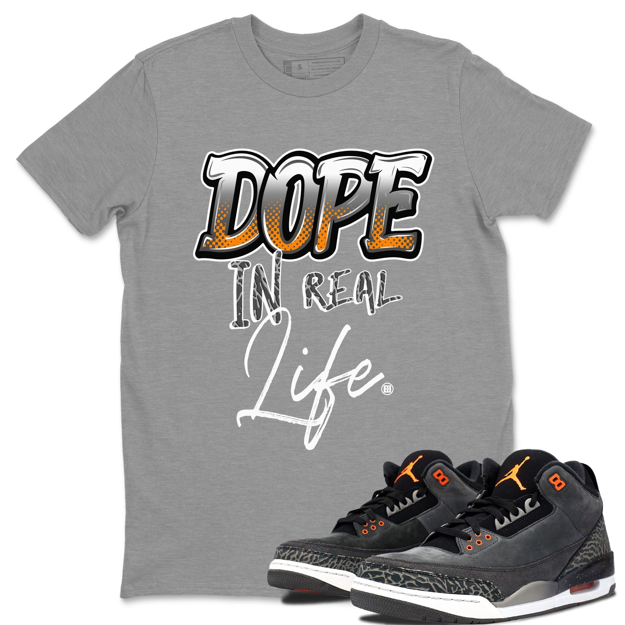 Air Jordan 3 Retro Fear shirt to match jordans Dope In Real Life sneaker tees Air Jordan 3 Fear SNRT Sneaker Release Tees Unisex Heather Grey 1 T-Shirt