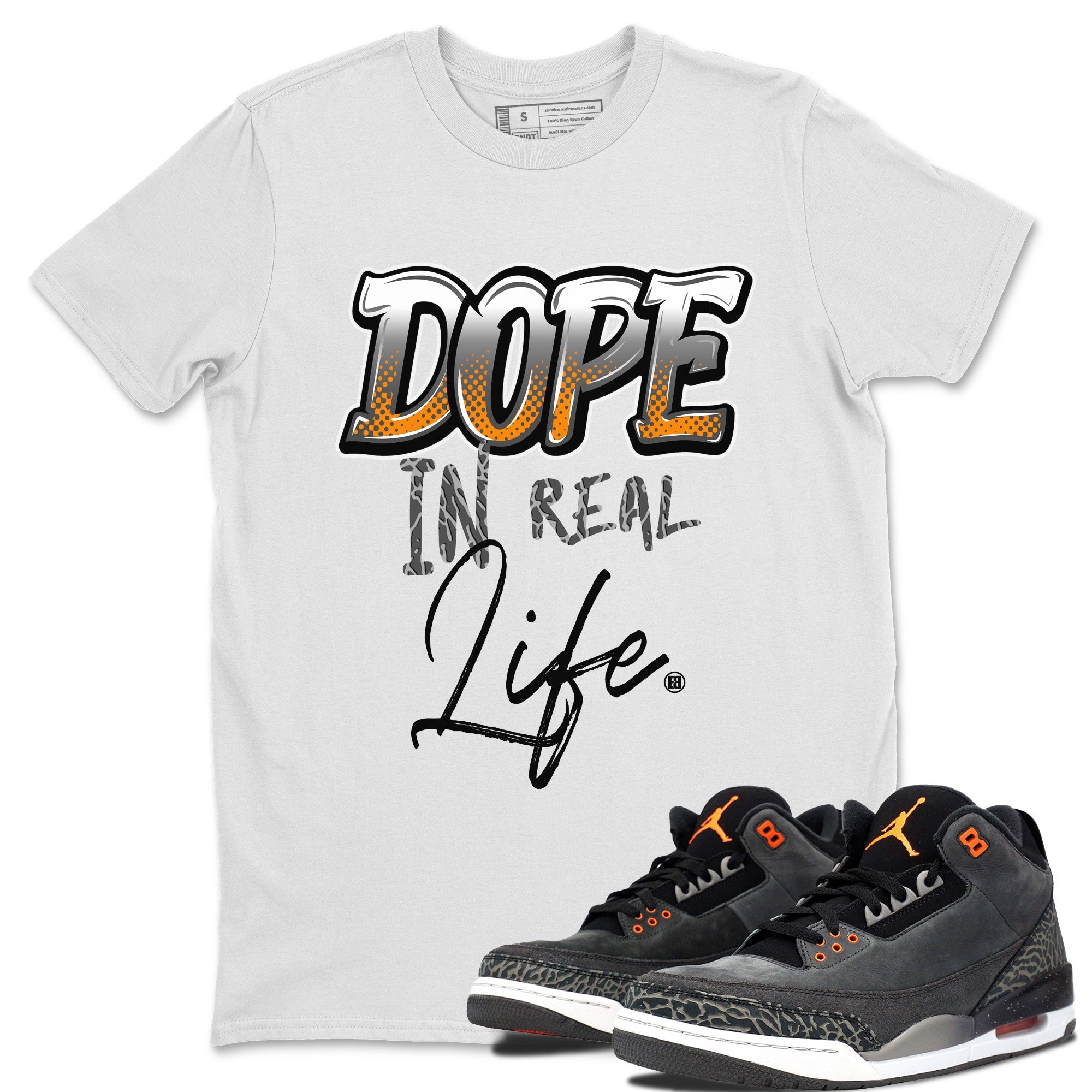 Air Jordan 3 Retro Fear shirt to match jordans Dope In Real Life sneaker tees Air Jordan 3 Fear SNRT Sneaker Release Tees Unisex White 1 T-Shirt
