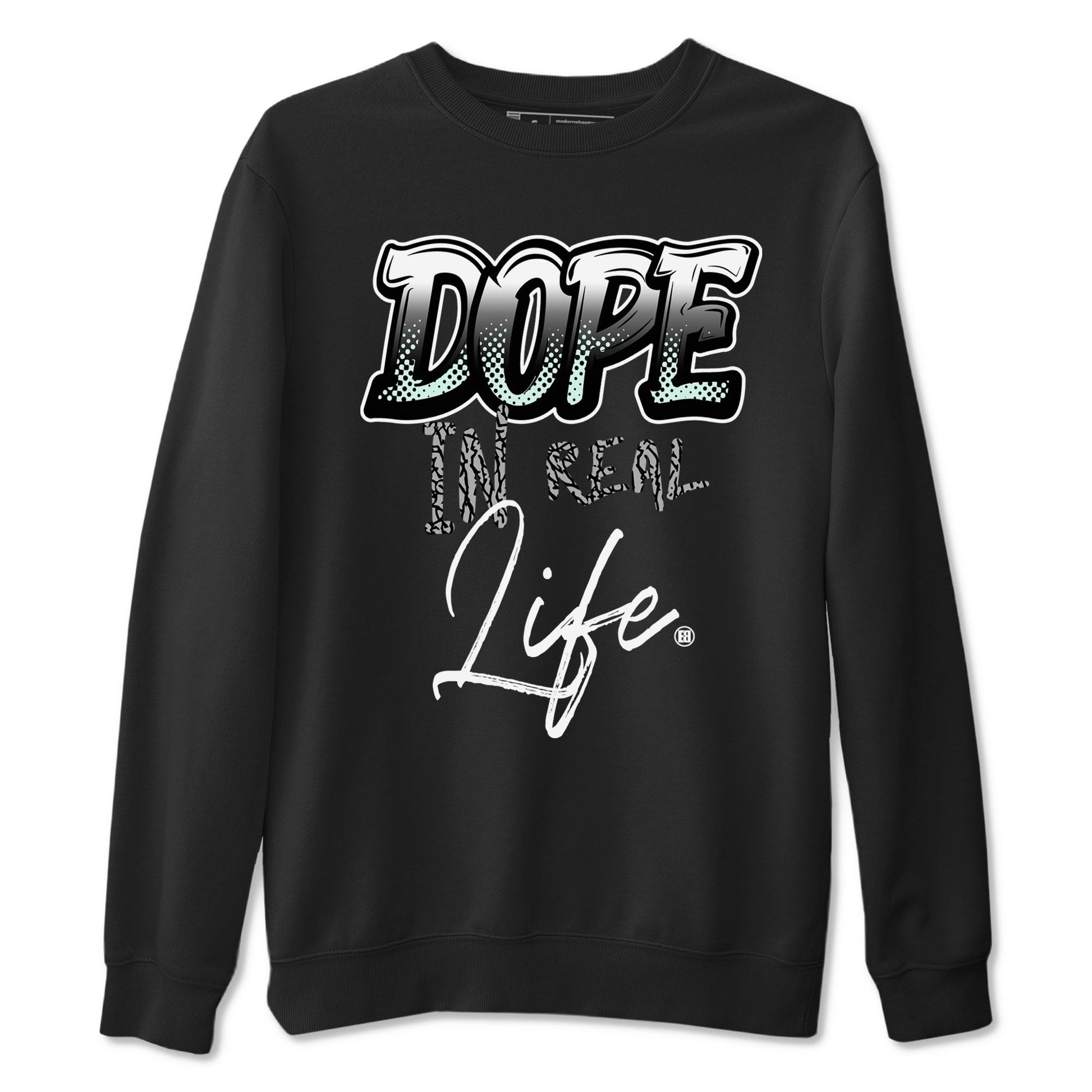 3s Green Glow shirt to match jordans Dope In Real Life sneaker tees Air Jordan 3 Green Glow SNRT Sneaker Release Tees unisex cotton Black 2 crew neck shirt