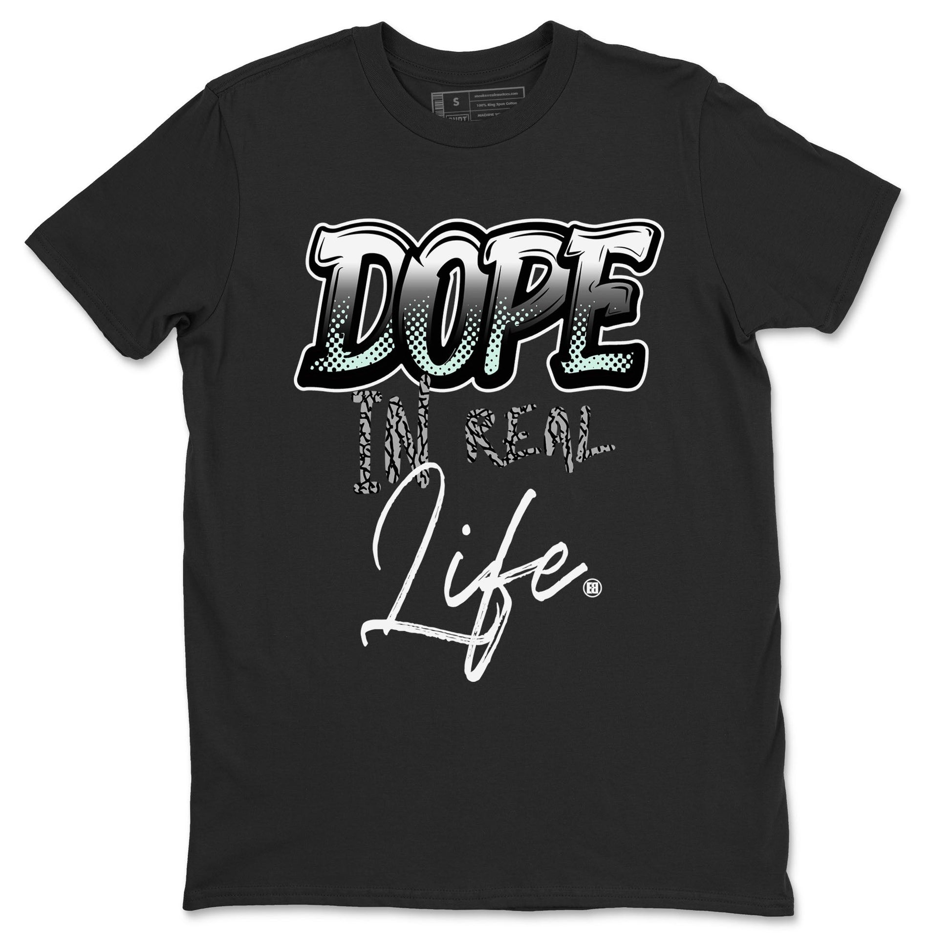 3s Green Glow shirt to match jordans Dope In Real Life sneaker tees Air Jordan 3 Green Glow SNRT Sneaker Release Tees unisex cotton Black 2 crew neck shirt