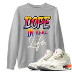 Air Jordan 3 X J Balvin shirt to match jordans Dope In Real Life sneaker tees Air Jordan 3 X J Balvin SNRT Sneaker Release Tees LGBT Pride T-Shirt Unisex Heather Grey 1 T-Shirt