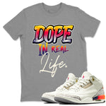 Air Jordan 3 X J Balvin shirt to match jordans Dope In Real Life sneaker tees Air Jordan 3 X J Balvin SNRT Sneaker Release Tees LGBT Pride T-Shirt Unisex Heather Grey 1 T-Shirt