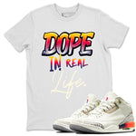 Air Jordan 3 X J Balvin shirt to match jordans Dope In Real Life sneaker tees Air Jordan 3 X J Balvin SNRT Sneaker Release Tees LGBT Pride T-Shirt Unisex White 1 T-Shirt