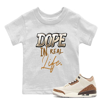 Air Jordan 3 Palomino shirt to match jordans Dope In Real Life sneaker tees Air Jordan 3 Palomino SNRT Sneaker Release Tees Baby Toddler Kids White 1 T-Shirt