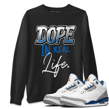 Air Jordan 3 Wizards Sneaker Match Tees Dope In Real Life Sneaker Tees Air Jordan 3 Retro Wizards Sneaker Release Tees Unisex Shirts Black 1