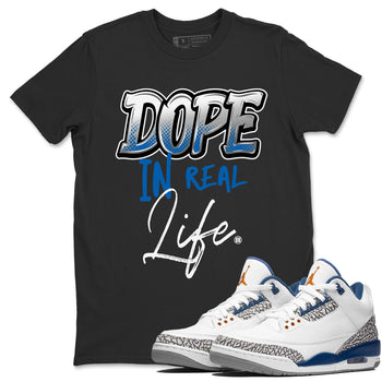 Air Jordan 3 Wizards Sneaker Match Tees Dope In Real Life Sneaker Tees Air Jordan 3 Retro Wizards Sneaker Release Tees Unisex Shirts Black 1