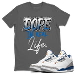 Air Jordan 3 Wizards Dope In Real Life Crew Neck Sneaker Tees Air Jordan 3 Retro Wizards Sneaker T-Shirts Washing and Care Tip