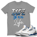 Air Jordan 3 Wizards Dope In Real Life Crew Neck Sneaker Tees Air Jordan 3 Retro Wizards Sneaker T-Shirts Size Chart