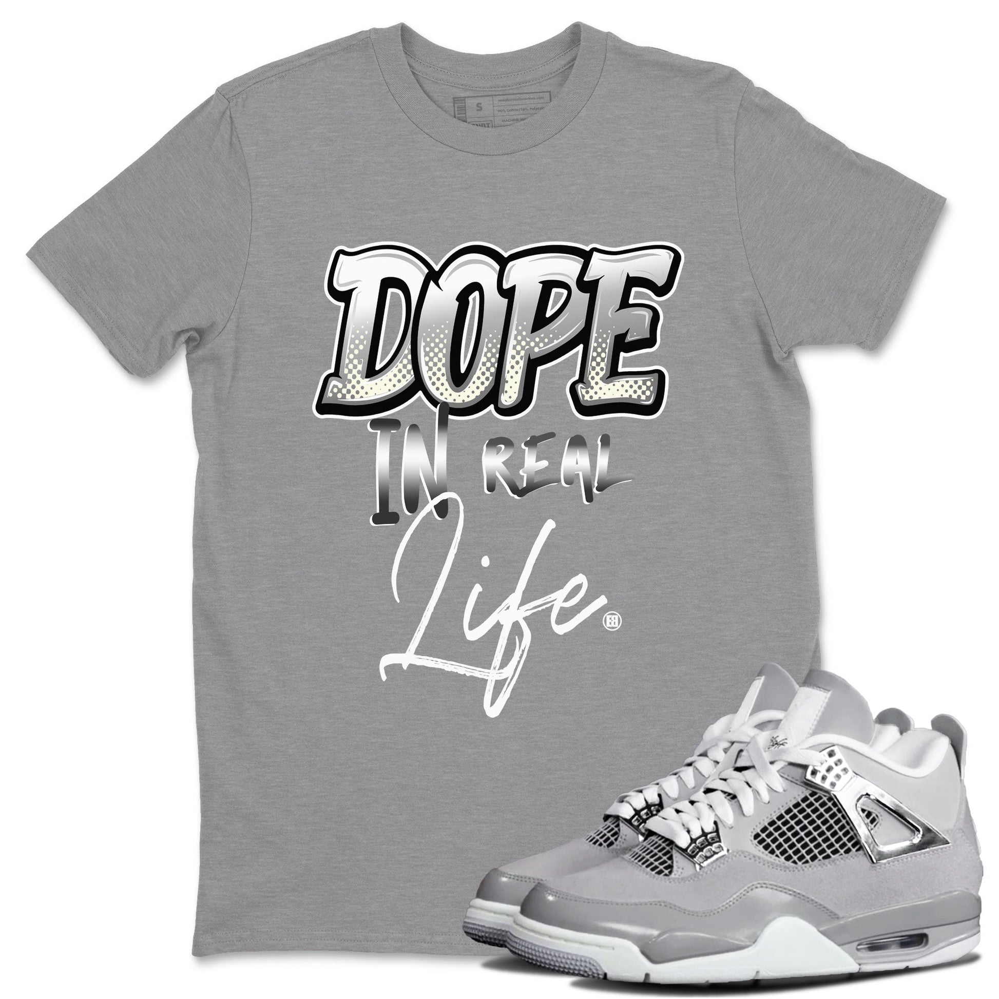 AJ4 Frozen Moments shirt to match jordans Dope In Real Life sneaker tees Crew Neck AJ4 Frozen Moments SNRT Sneaker Release Tees Unisex Casual Shirts Heather Grey 1 T-Shirt