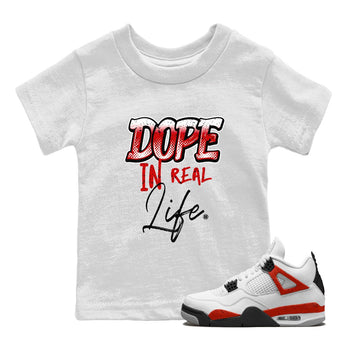 Jordan 4 Red Cement Tees Outfits Dope In Real Life Sneaker Tees Air Jordan 4 Red Cement Sneaker Release Tees Kids Shirts White 1